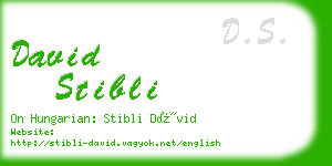 david stibli business card